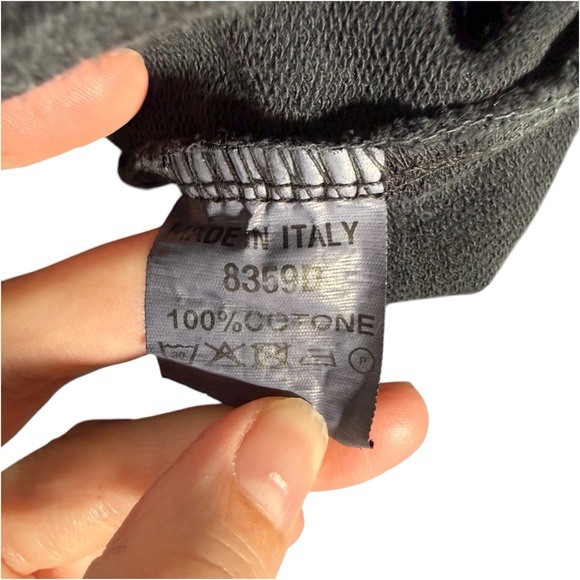 100% Cotton Black Cowl Neck Shirt Mixed Media Lagenlook Lagom Oversized - Picture 4 of 12